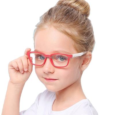 China Fashion Sunglasses Round Light Reflective Anti Blocking Filter Blue 2022 UV400 Glasses Children Glasses Boy Girls Computer Optical Frame for sale