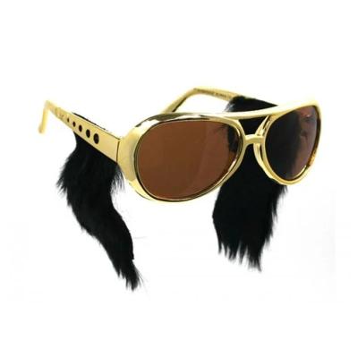 China Fashion sunglasses free shipping hot sale gold frame classic glasses with sideburns costume sunglasses for sale