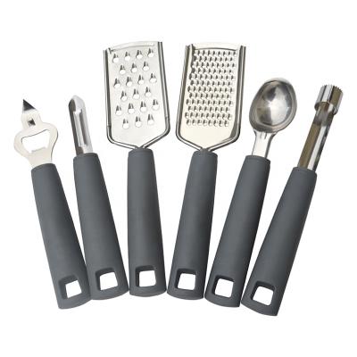 China Best Viable Selling 6 Pack Camping Kitchen Utensil Set Strong Handle Utensils for sale