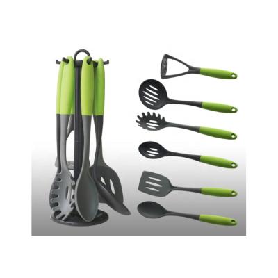 China Eco-Friendly Green Nylon 6 Piece Utensil Set for sale