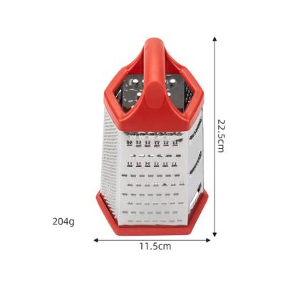 China Amazon Hot Selling Metal 6 Sides Stainless Steel Kitchen Multifunctional Vegetable Grater for sale