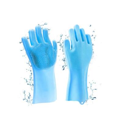 China High Quality Heat Resistant Kitchen Rubber Brush Cleaning Gloves for sale