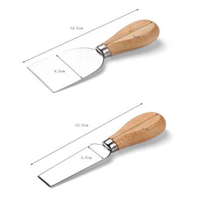 China Viable Made in China Natural Wood Handle Cheese Cutter Sets with Log Block for sale