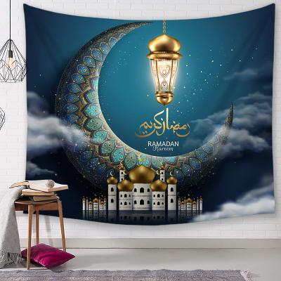 China Antibacterial Ramadan Kareem Cloth Tablecloth Long Polyester Ramadan Gift Table For Party Decoration for sale