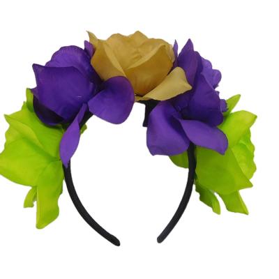 China Mardi Gras Floral Headband Festival Wholesale Low Price Mardi Gras Decoration for sale