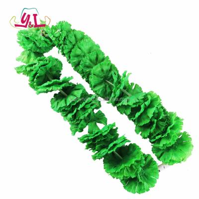 China Indoor Outdoor LED Light Up Shamrock St Patrick's Day Decoration Party Supplies Green Hawaiian Lei for sale