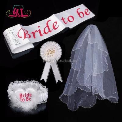 China Bachelor Party Supplies Bachelor Party Supplies Bridal Veil Bride To Be Sash For Wedding for sale