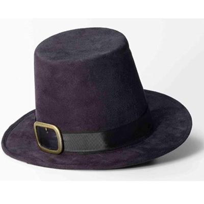 China Adult Luxury Polyester Mens Purltan Pilgrim Thanksgiving Hat for sale