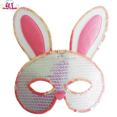 China Bunny Mask Sequin Eye Rabbit Bunny Mask For Easter animal for sale