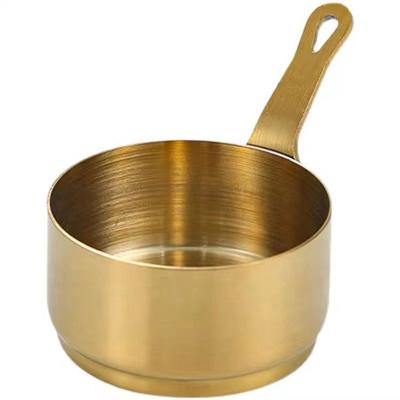 China Viable Wholesale Korean BBQ Sauce Small Dishes Tie Handle Metal Stainless Steel Dip Dish for sale