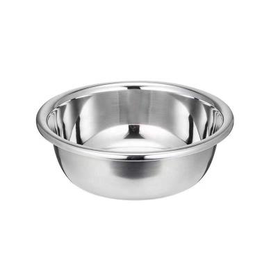 China 201 Stainless Steel Basins Food Container Sustainable Thickened Premium Seasoning Mixing Bowl for sale