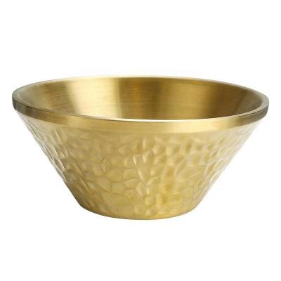 China On sale Korean style 304 stainless steel double layer cavity insulation mixing bowl large capacity viable salad bowl well for sale