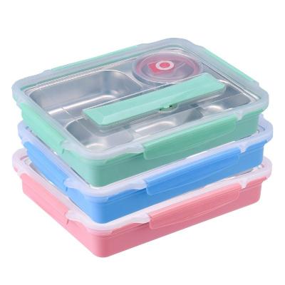 China Freshness Preservation Wholesale 304 Food Grade Stainless Steel Bento Lunch Box Food Container Kids Insulated Lunch Box for sale