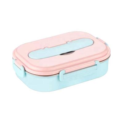 China Freshness Preservation Wholesale 304 Food Grade Stainless Steel Bento Lunch Box Food Container Kids Insulated Detachable Lunch Box for sale