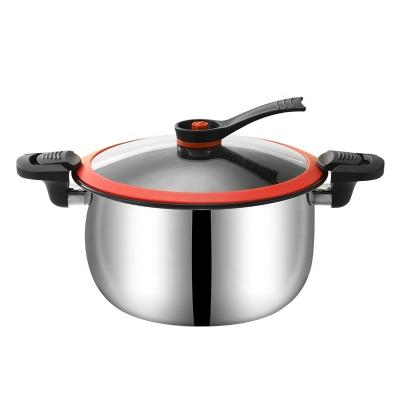 China Sustainable Pressure Cooker Large Capacity Micro Cookware Non-Stick Stainless Steel Pressure Cooker 27cm for sale