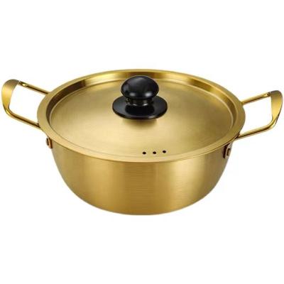 China Viable Style Wholesale Korean Seafood Stainless Steel Hot Pot Cooking Pot Stock Pot Stew Soup Pot for sale