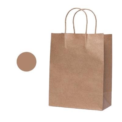 China Wholesale Eco-Friendly Customized Good Quality Kraft Paper Logo Cheap Tote Bag Personalized Custom Made for sale