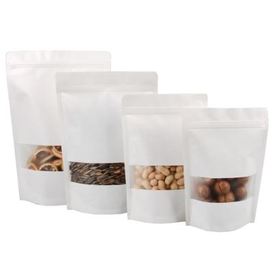 China Disposable Custom Logo Clear Plastic Ziplock Pouches Bags Brown Kraft Paper Bags for sale