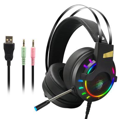 China Waterproof 7.1 Virtual Noise Canceling Earphone 3.5mm K3 RGB Gaming Headset Gaming Headphones for sale