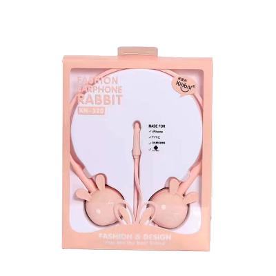 China New Trend Cute Headband 3.5mm Wired Earphone With Microphone Girls Stereo Music Earphone for sale