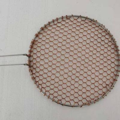 China Size Adjustable Netting Barbecue Mesh Grill Bags Copper Wire Mesh for sale