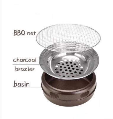 China High Quality Korean Homemade Charcoal Grill Adjustable Size New Style Easily Assembled Indoor Portable Charcoal BBQ Grill for sale