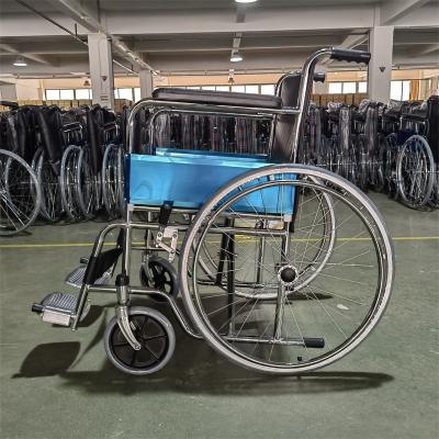 China Electric and Manual Wheelchairs for Disabled Children Steel Frame Manual Folding Manual Extended Wheelchair for sale