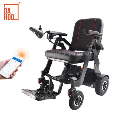 China Folding Power Wheelchair Joystick Portable Foldable Electric Wheelchair Magnesium Easy Operation for sale