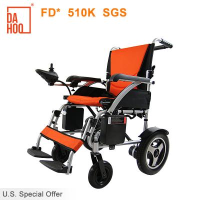 China New Model Motor Electric Wheelchair Removable Battery Folding Standard Joystick Electric Wheelchair for sale