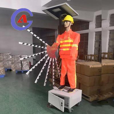 China Works as a solar powered traffic safety person road safety robot with strobe light for sale