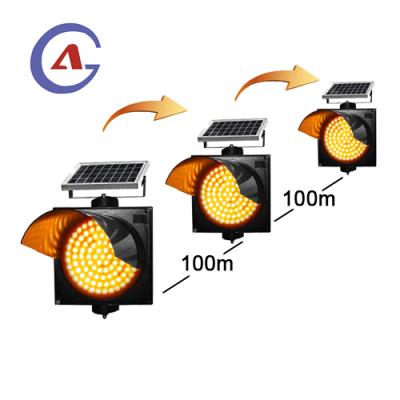 China 12 Inch 300mm Curve Warning LED Solar Sequential Dynamic Flasher Warning Device for sale