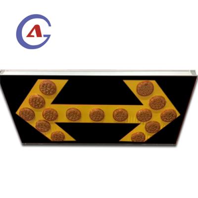 China Aluminum Solar Power Led Chevron Sign Arrow Direction Board Flashing Traffic Light for sale