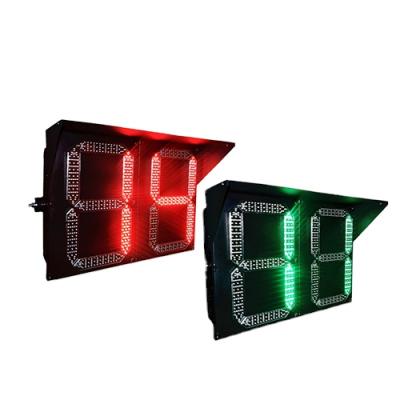 China Aluminum Or PC 800*600mm Two Digit Tricolor Traffic Countdown Meter for sale