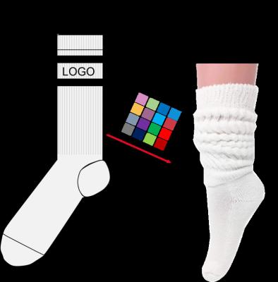 China Plain QUICK DRY custom designer logo cotton colorful slouch socks for women for sale