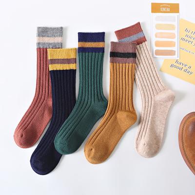 China Custom Designer QUICK DRY Winter Crew Socks Women Embroidery Woolen Warm Socks in stock for sale