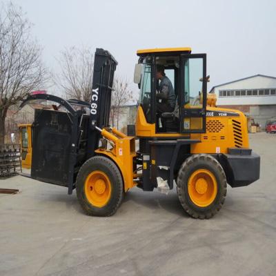 China New Chinese 6 ton rough terrain diesel forklift for hotels for sale