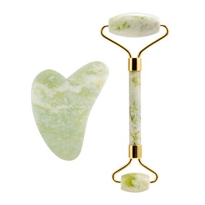 China Wholesale New 100% Natural Natural Quartz Stone Eye Sha Set New Face Gua Sha Beauty Massage Jade Roller For Face for sale