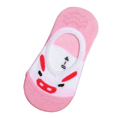 China Jacquard Sporty Vivid Kids Cartoon Invisible Socks With Candy Color for sale