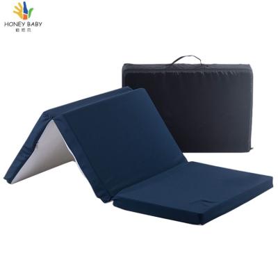 China Foldable Portable Memory Foam Space Save Three Outlet Tri Folding Guest Mattress for sale