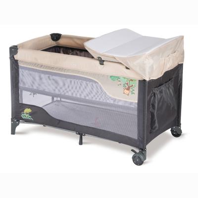 China Wholesale Portable Luxury High Quality Foldable Baby Crib Hutch Made in China for sale