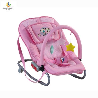 China Foldable High Quality Pink Swing Baby Rocking Chair Bouncer For Baby for sale