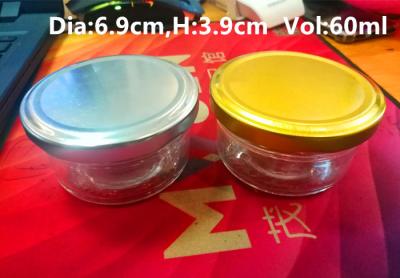 China De hoge Transparante Verpakkende Kruik 1oz 50-60gram Goedgekeurd FDA van de Glaskaviaar Te koop