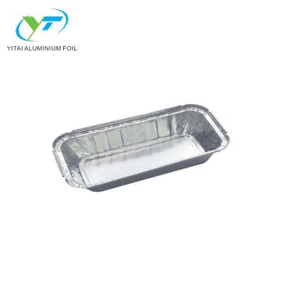 China Eco-Friendly Disposable Eco-Friendly Aluminum Material Aluminum Material 830ml Deep Foil Tray Bread Pan With Lid for sale