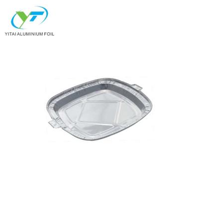 China Eco - Friendly Aluminum Foil Lid For Square Fast Food Korea Noodle Container for sale