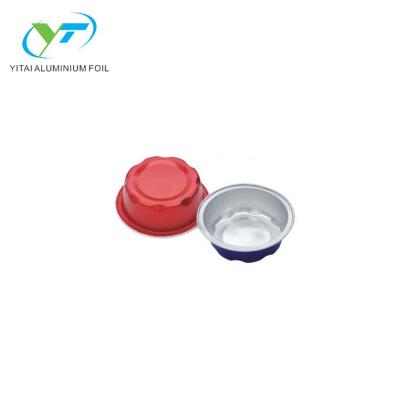 China Eco-friendly colorful aluminum foil coated smoothwall maker Canton round 50ml bakery container for sale