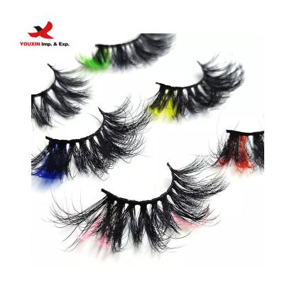 China High Quality Color Lashes Low MOQ Various Styles Custom Made FENGFLY Party Banquet Private Label False Mink Eyelashes Wholesale Cruelty Free Strip Eyelash Wick for sale