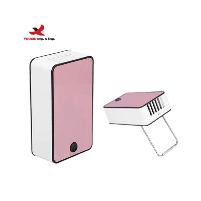 China Mini Portable Single Pink Mini Air Conditioner Glue Dry Mini Fan For Lash Extensions Faster Size Design FENGFLY for sale