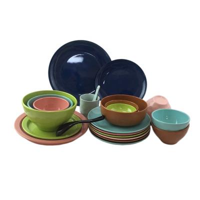 China Sustainable Reusable Custom Modern Dinnerware Sets Melamine Dish Set Wedding Dishes and Bowls Dinnerware Melamine for sale