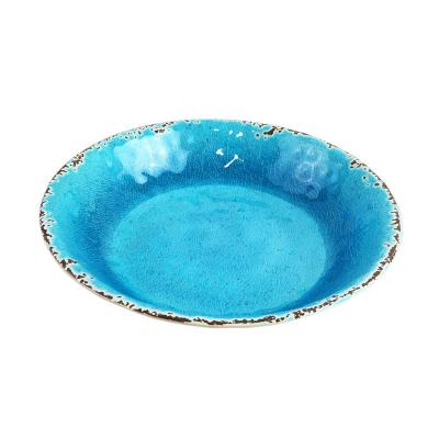 China Melamine Disposable Textured Gradient Ramp Melamine Bowl Romantic Blue Melamine Bowl for sale