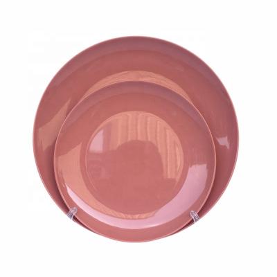 China Sustainable Round Melamine Dinner Plates Melamine Catering Dinner Plates Melamine Plates Assorted Colors for sale